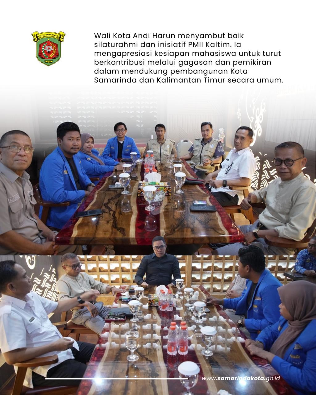 Andi Harun Terima Audiensi PMII Kaltim, Sinergi Mahasiswa Kunci Kemajuan Samarinda