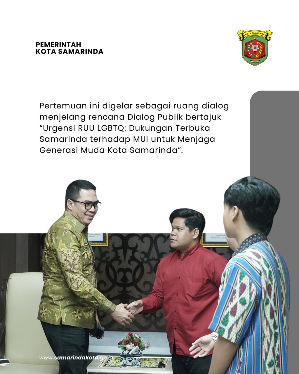 Bahas Perlindungan Anak Muda, Wali Kota Samarinda Temui Forum Pemuda Anti LGBTQ