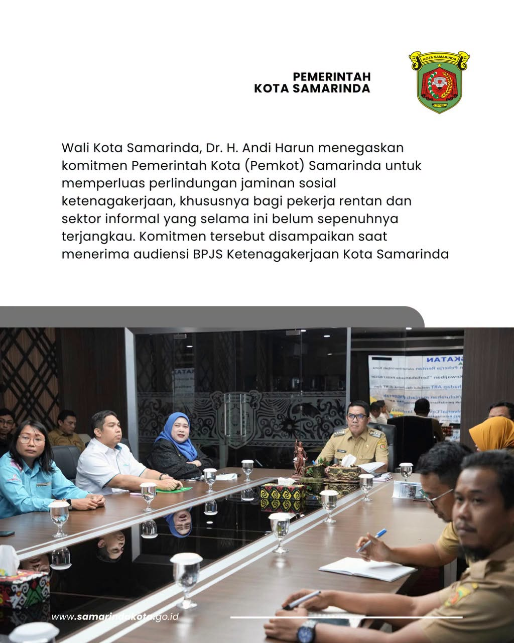 Pemkot Samarinda Perkuat Perlindungan Jaminan Sosial Pekerja Rentan