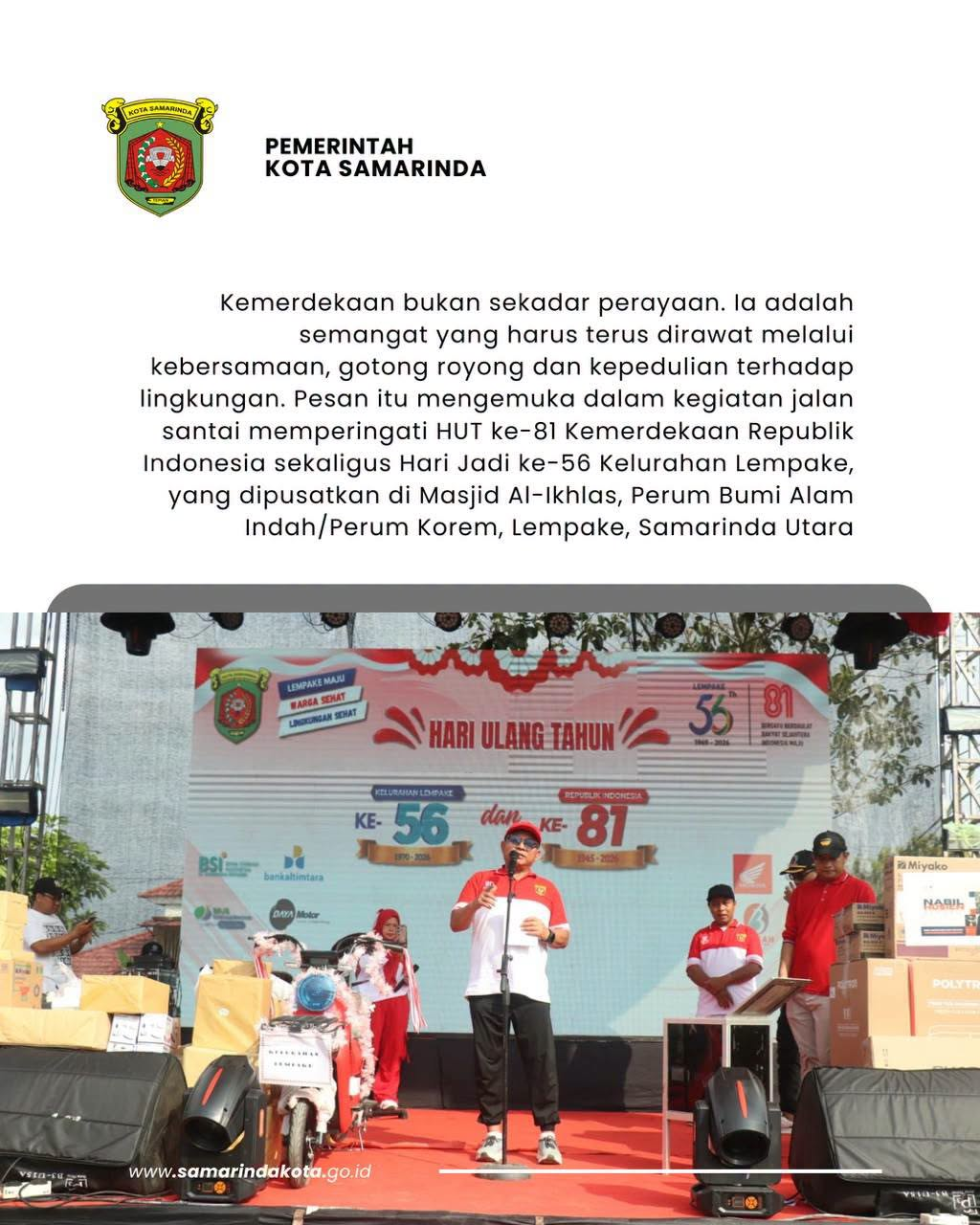 Wawali Saefuddin: Kemerdekaan Harus Dirawat Bersama