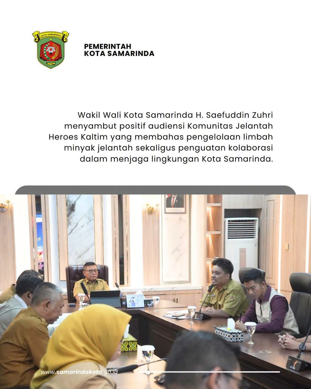 Dukung Gerakan Jelantah Heroes, Wawali Samarinda Dorong Kolaborasi Pengelolaan Limbah Jelantah dan Aksi Lingkungan