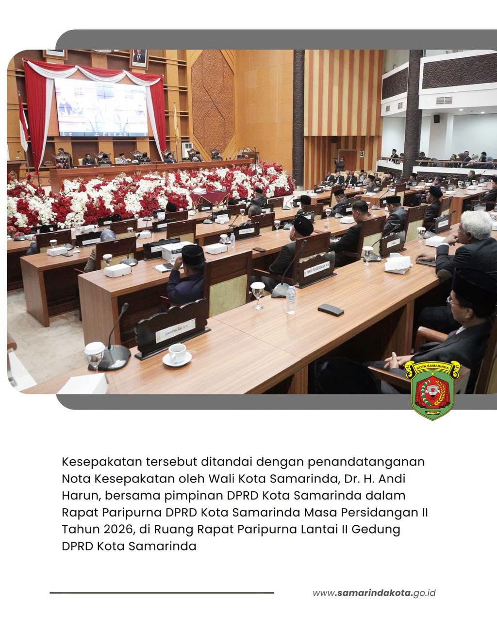 Pemkot dan DPRD Samarinda Sepakati KUA-PPAS APBD 2027, Efisiensi Jadi Basis Belanja