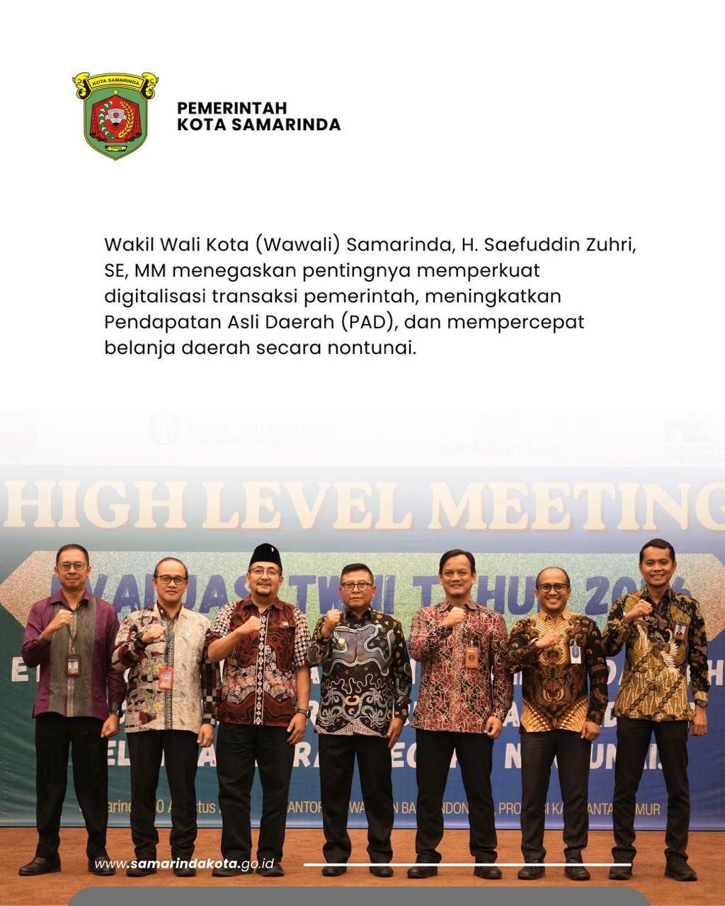 Wawali Saefuddin Zuhri Dorong Digitalisasi Keuangan dan Penguatan PAD Samarinda