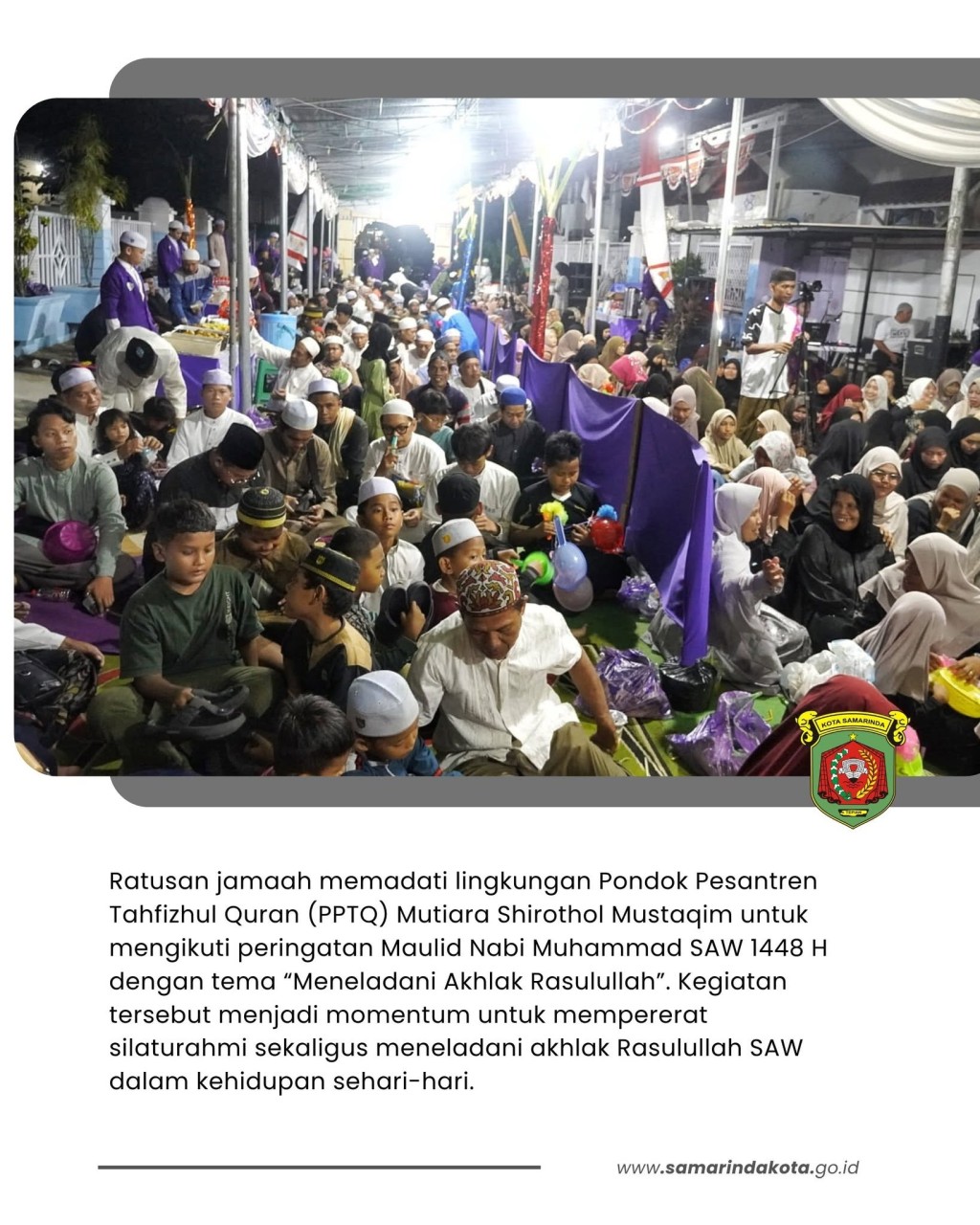 Hadiri Maulid di PPTQ Mutiara Shirothol Mustaqim, Wawali Saefuddin Zuhri Titip Pesan untuk Samarinda