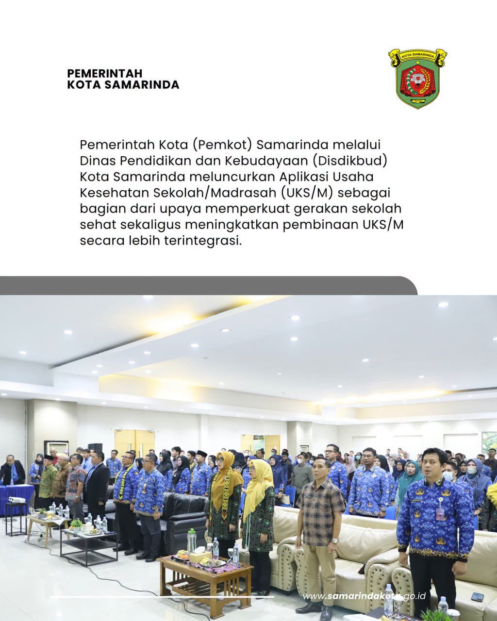 Aplikasi UKS/M Diluncurkan, Samarinda Perkuat Gerakan Sekolah Sehat
