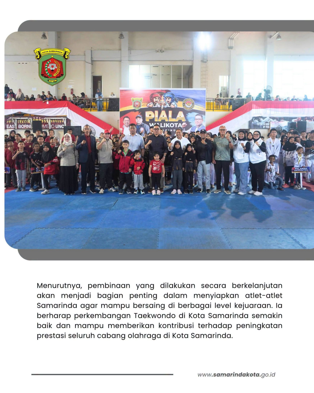 Taekwondo Piala Wali Kota Samarinda Diikuti 508 Atlet, Andi Harun Tekankan Pembinaan Sejak Dini