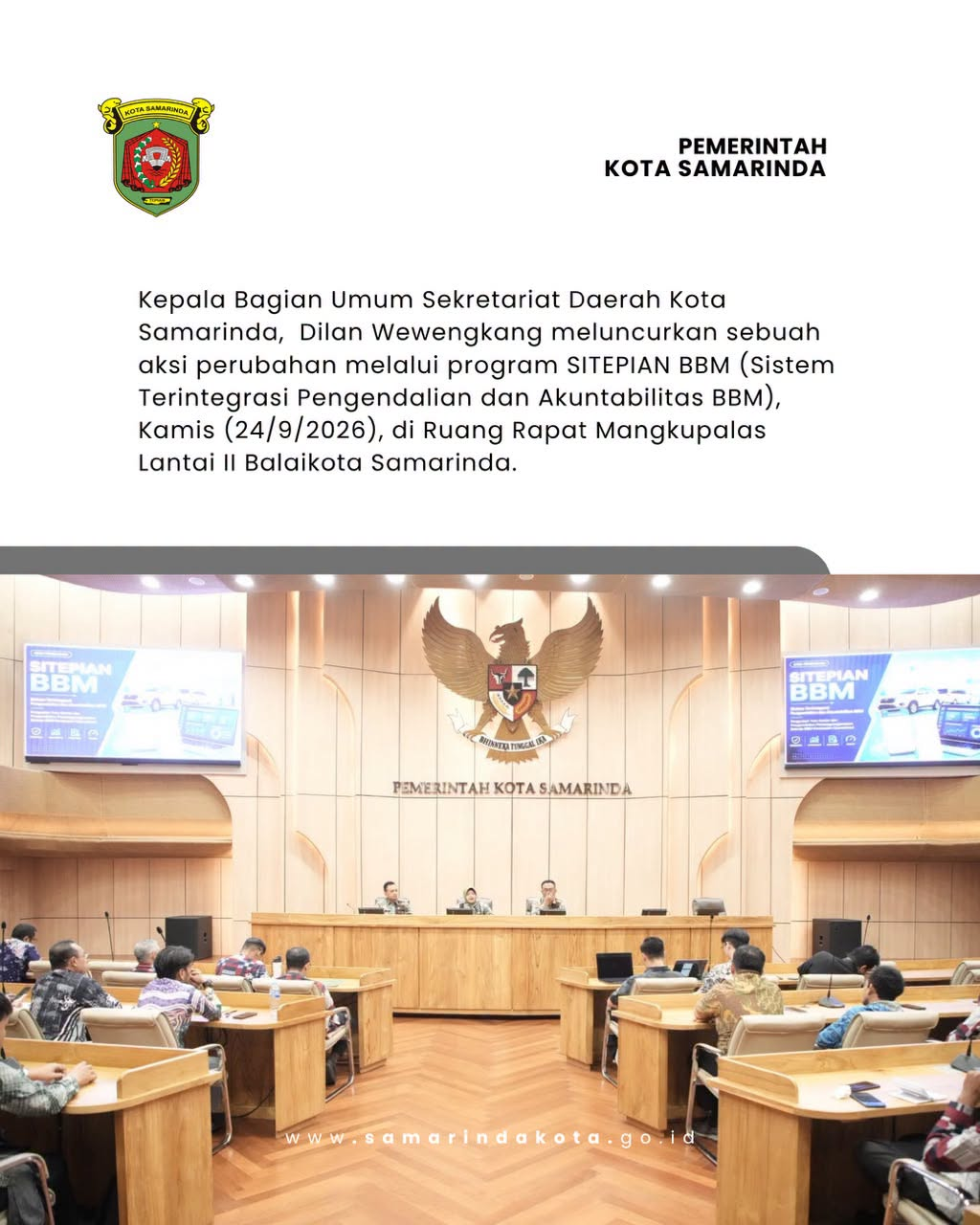Launching PKA, Kabag Umum Setda Samarinda Gagas SITEPIAN BBM
