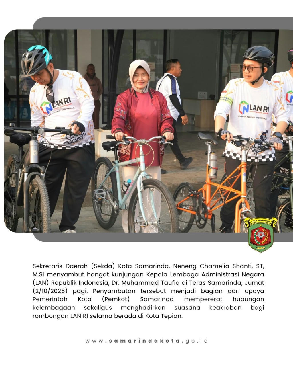 Dari Teras Samarinda ke Betapus, Kepala LAN RI Gowes Bareng Jajaran Pemkot