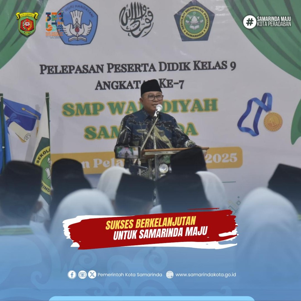Saefuddin hadiri Pelepasan Siswa SMP Wahidiyah Samarinda.