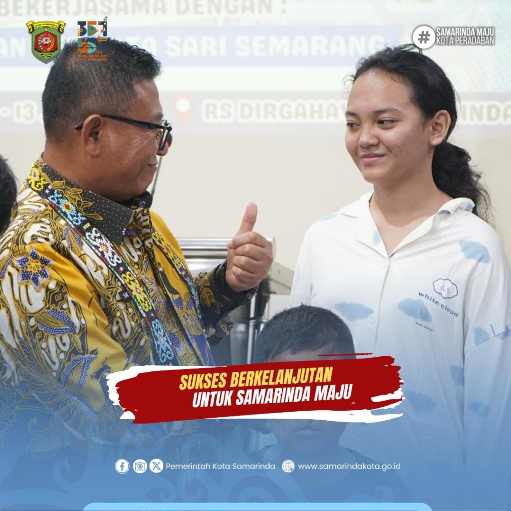 Wawali Samarinda Apresiasi DPD Ferari Kaltim dan Yayasan Permata Sari Semarang gelar Bakti Sosial Operasi Sumbing Bibir gratis.