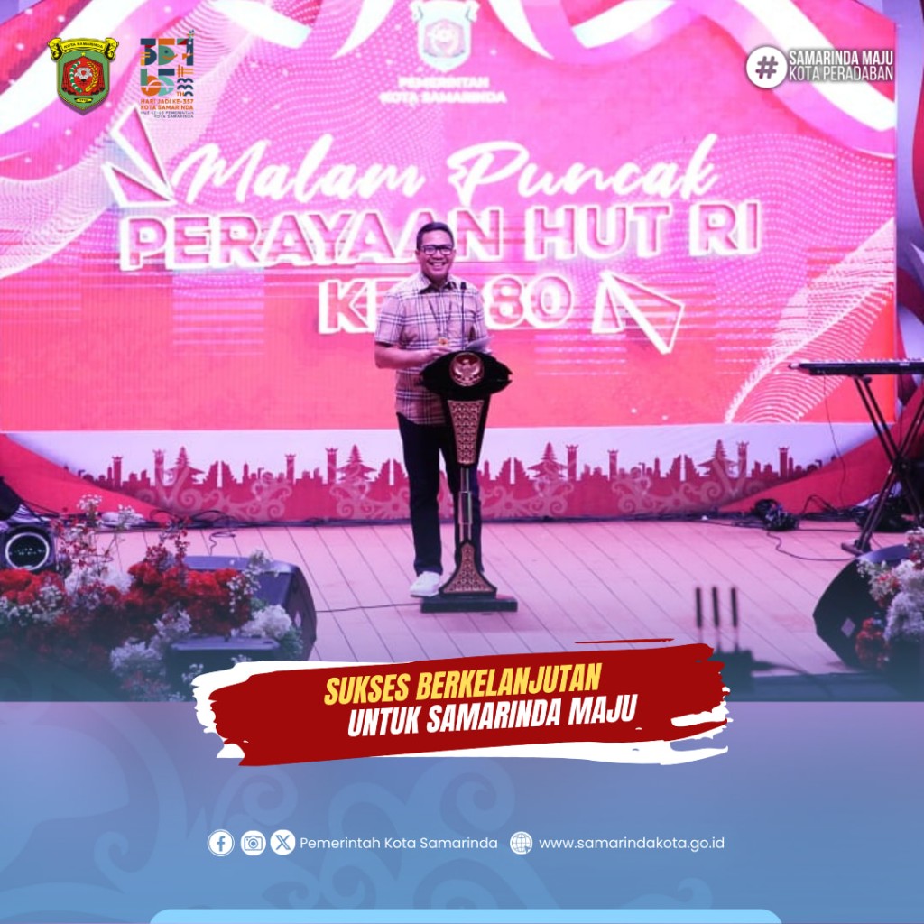 Andi Harun Hadiri Malam Puncak Peringatan HUT RI ke-80 di Teras Samarinda