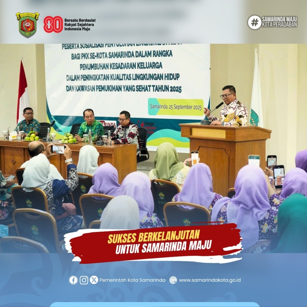 Kader PKK Se Kota Samarinda, Dirangkul Jadi Agen Lingkungan Sehat