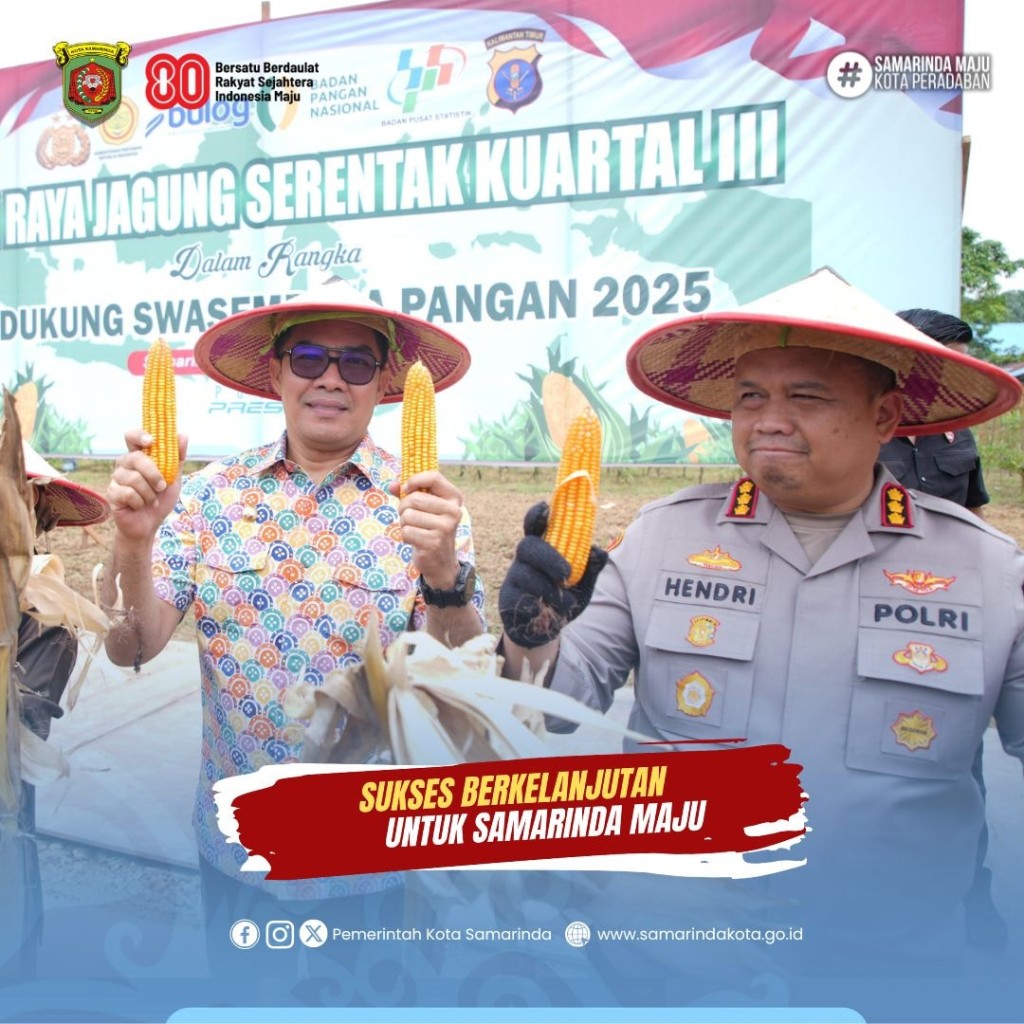 Wali Kota Samarinda Hadiri Panen Jagung Serentak Kuartal III Tahun 2025