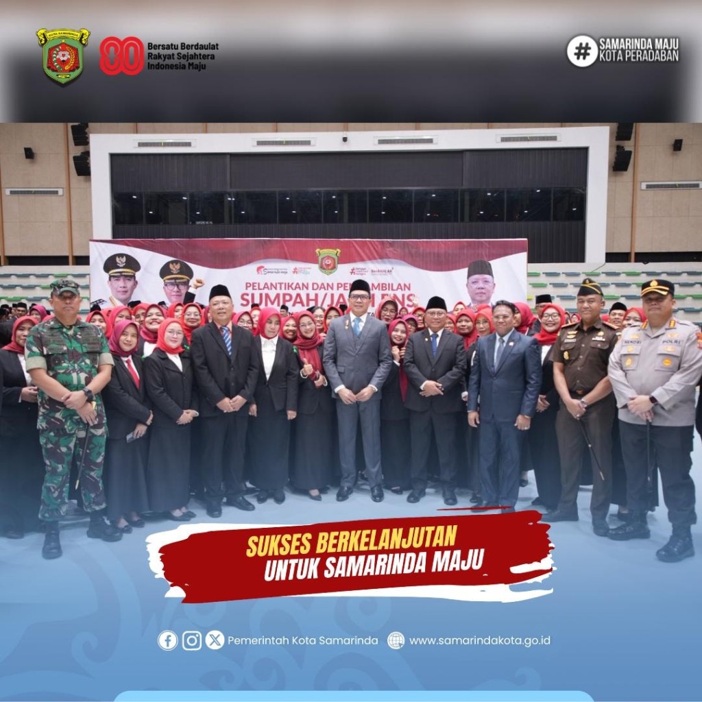 Lantik 329 ASN, Wali Kota Samarinda Tekankan Kepemimpinan Bukan Sekadar Senioritas