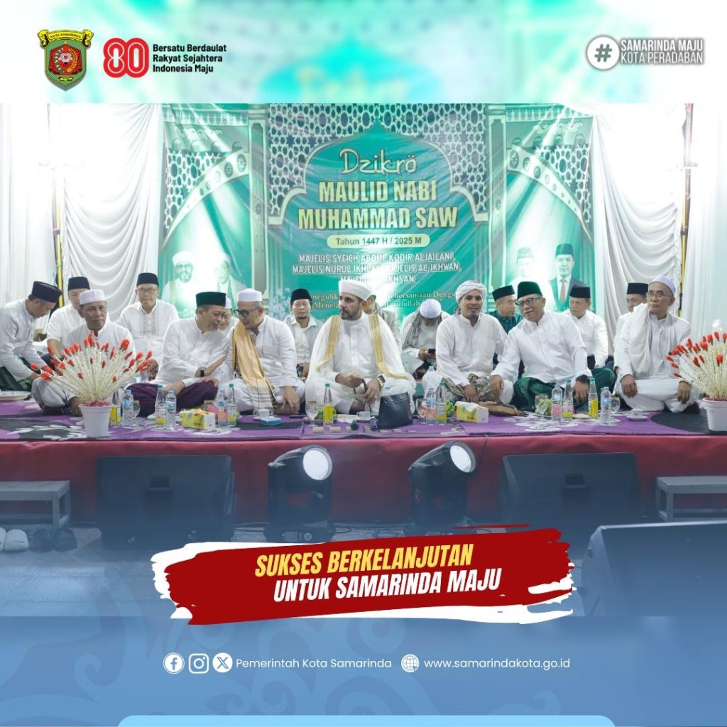 Wawali Samarinda Hadiri Peringatan Maulid Nabi Muhammad SAW 1447 H Di Majelis Syeich Abdul Kodir Al Jailani