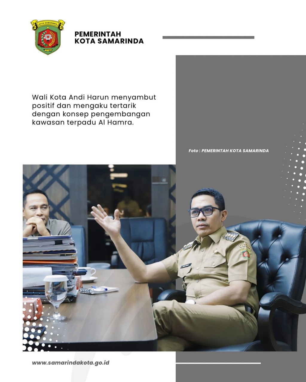 Wali Kota Andi Harun Terima Audiensi Yayasan Al Hamra: Dukung Pengembangan Kawasan Pendidikan