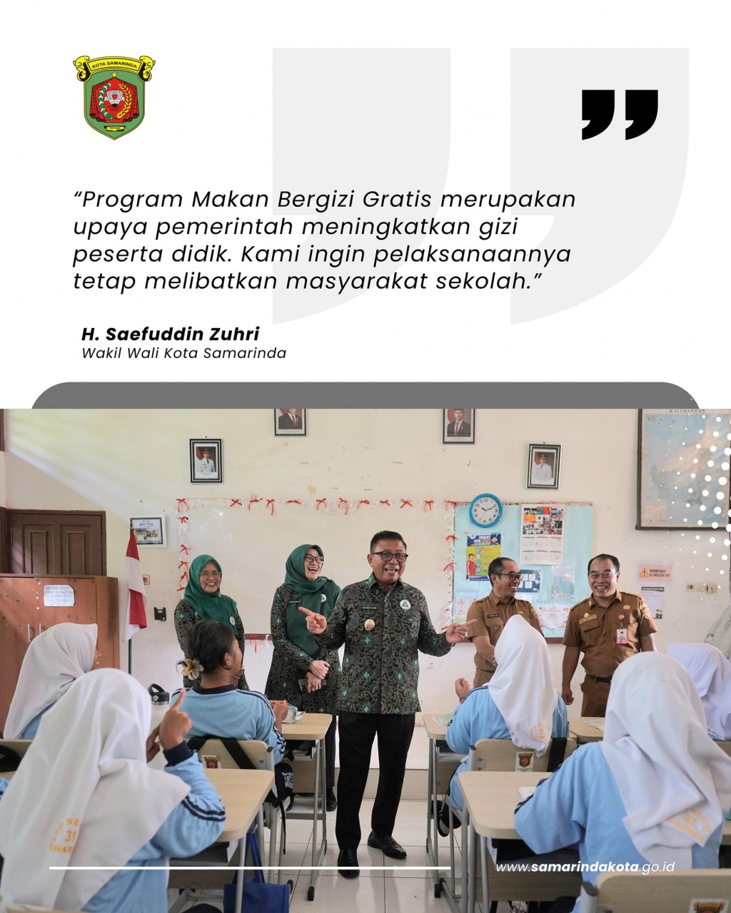 Peduli Gizi dan Kesehatan Siswa, Wawali Samarinda Tinjau Langsung Kondisi Tiga Sekolah