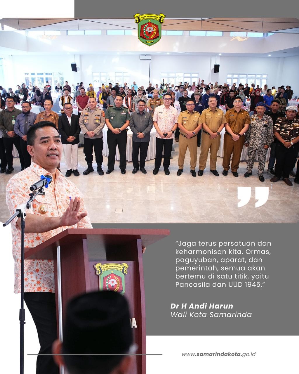 Wali Kota Andi Harun: Ormas Harus Jadi Pilar Kohesi, Bukan Alat Kepentingan Elit