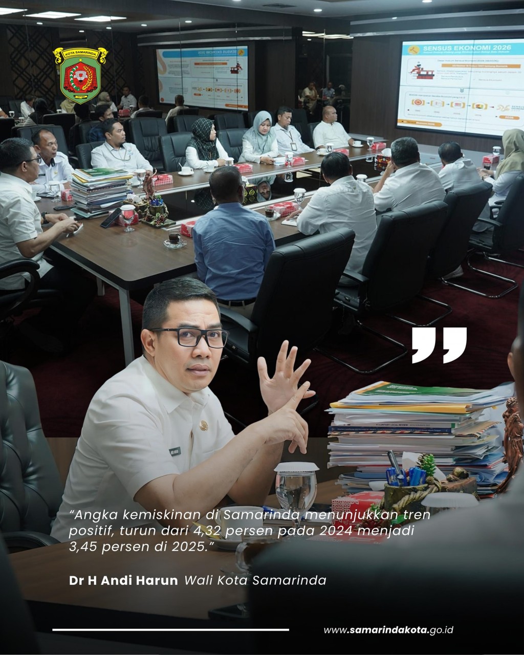 Dukung Sensus Ekonomi 2026, Wali Kota Samarinda Dorong Transformasi Ekonomi Berbasis Data Akurat untuk Pembangunan Berkelanjutan