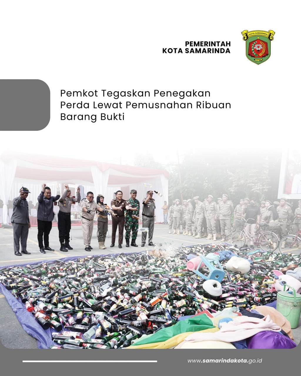 Pemkot Tegaskan Penegakan Perda Lewat Pemusnahan Ribuan Barang Bukti