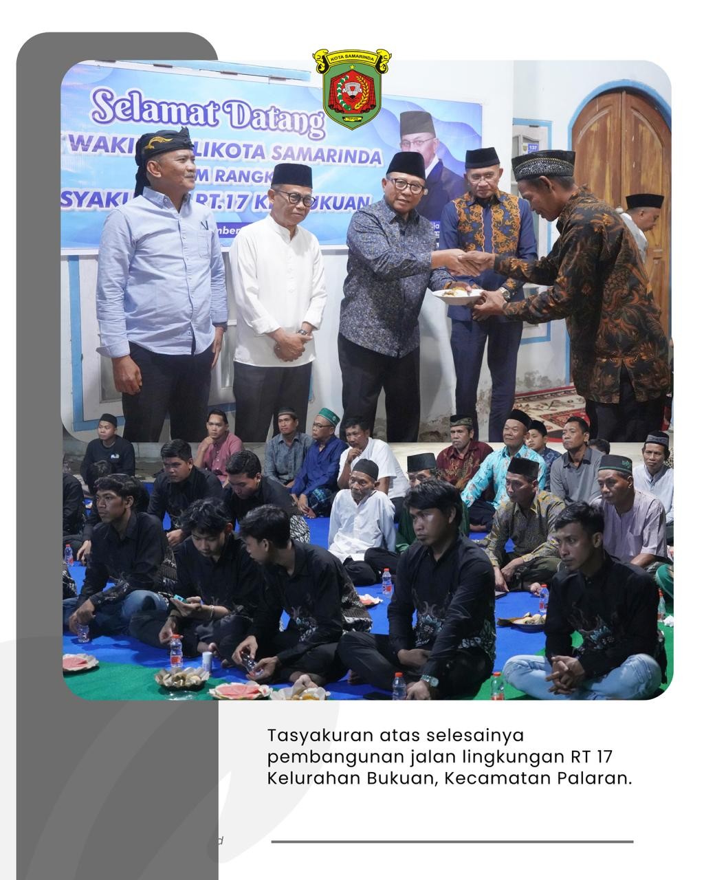 Jalan Baru, Harapan Baru: Warga RT 17 Bukuan Gelar Syukuran Bersama Wawali Saefuddin Zuhri