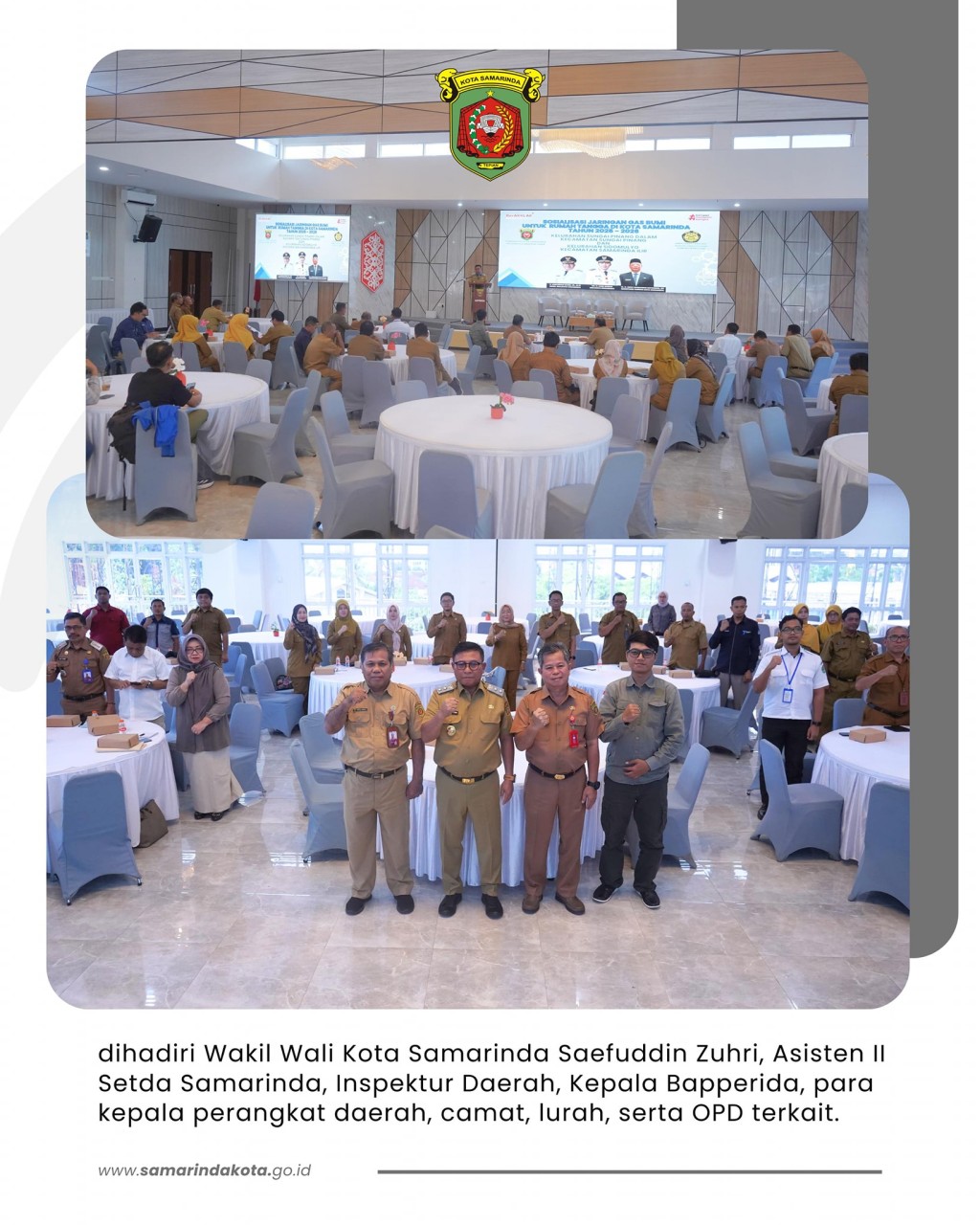 Pemkot Samarinda Gelar Sosialisasi Pembangunan Jaringan Gas Bumi untuk Rumah Tangga di Samarinda Ilir dan Sungai Pinang