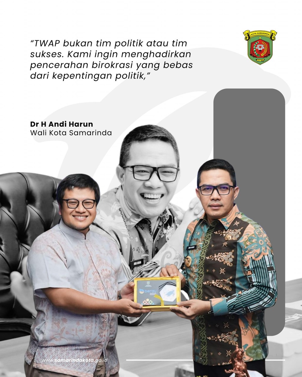 Pemkot Samarinda Jadi Rujukan Nasional, Wali Kota Andi Harun Paparkan Strategi TWAP kepada TBUPP Berau