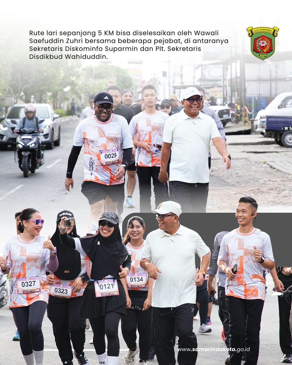 Wawali Saefuddin Zuhri Lepas Peserta Mahakam Sunset Fun Run 2025, Inspirasi Warga Samarinda Hidup Sehat
