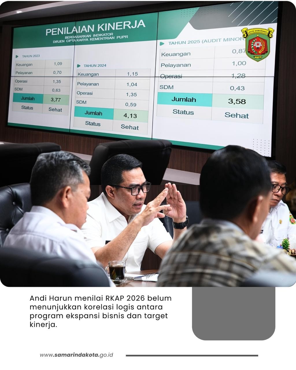 Ekspansi Bisnis Perumdam Dianggap Belum Sinkron dalam RKAP, Ini Catatan Konstruktif Wali Kota