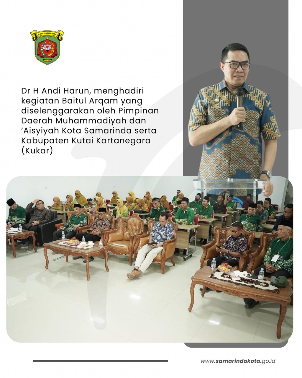 Wali Kota Samarinda Dorong Muhammadiyah dan ’Aisyiyah Perkuat Gerakan Berkemajuan