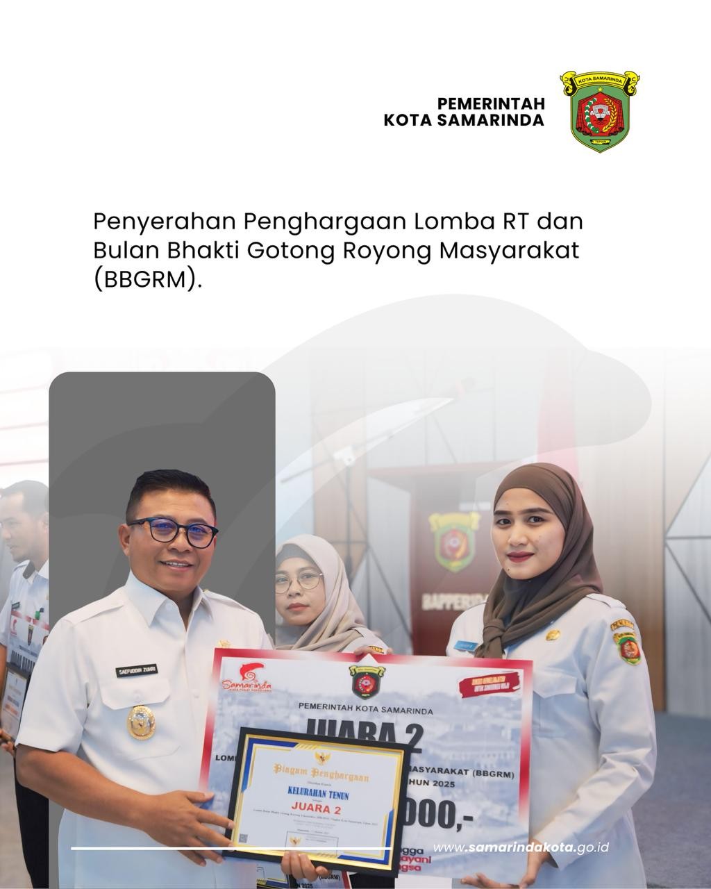 Samarinda Dorong Penguatan RT dan Kelurahan: Wawali Serahkan Penghargaan dan Buka Bimtek Prodeskel–EPDeskel 2025