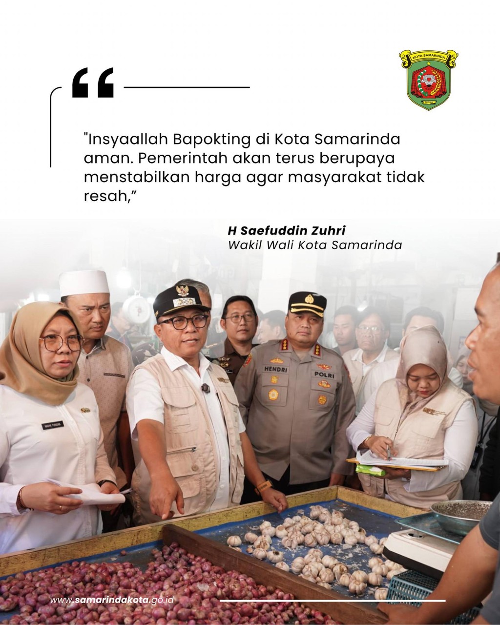 Wawali Sidak Stok Bapokting, Antisipasi Kenaikan Harga Jelang Nataru