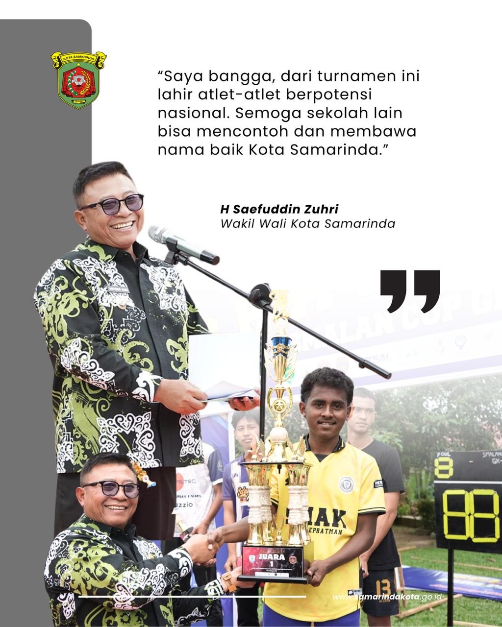 Wawali Samarinda Tutup Kejuaraan Futsal Smalan Cup VII, SMA Katolik dan SMK Medika Raih Gelar Juara