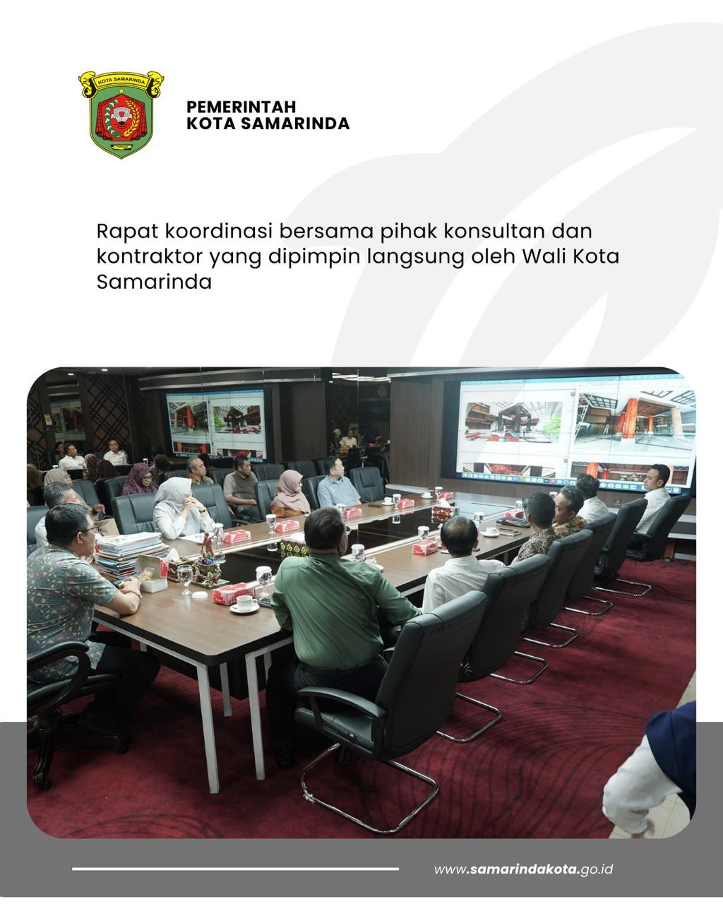 Kawal Progres Renovasi Balaikota, Wali Kota Samarinda Tegaskan Konsistensi Desain dalam Rapat Koordinasi