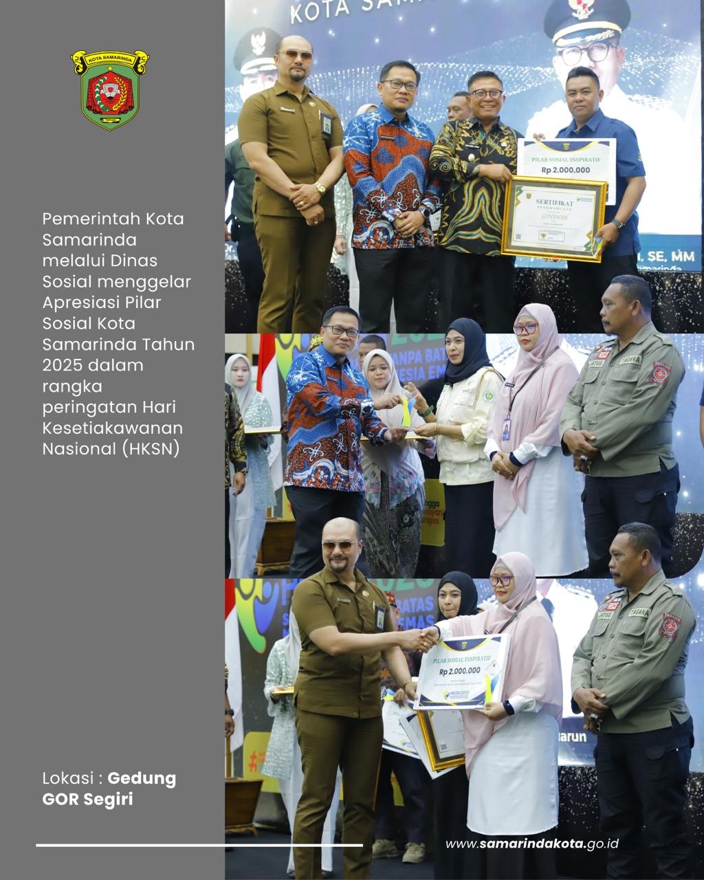 Pemkot Samarinda Apresiasi Pilar Sosial, Wujudkan Solidaritas Tanpa Batas Menuju Indonesia Emas
