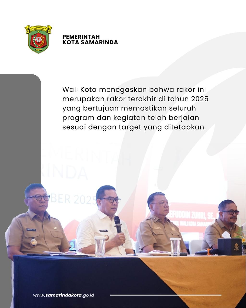 Wali Kota Samarinda Pimpin Rakor Terakhir 2025, Tekankan Evaluasi dan Prioritas Pelayanan Dasar