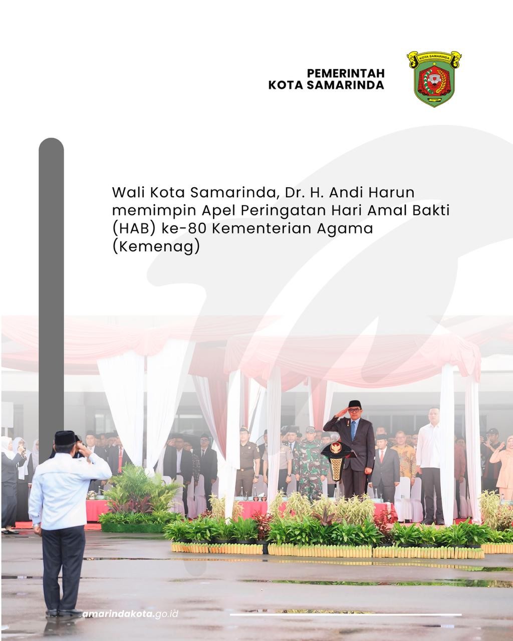 HAB ke-80 Kemenag, Wali Kota Tekankan Peran Agama Jaga Persatuan