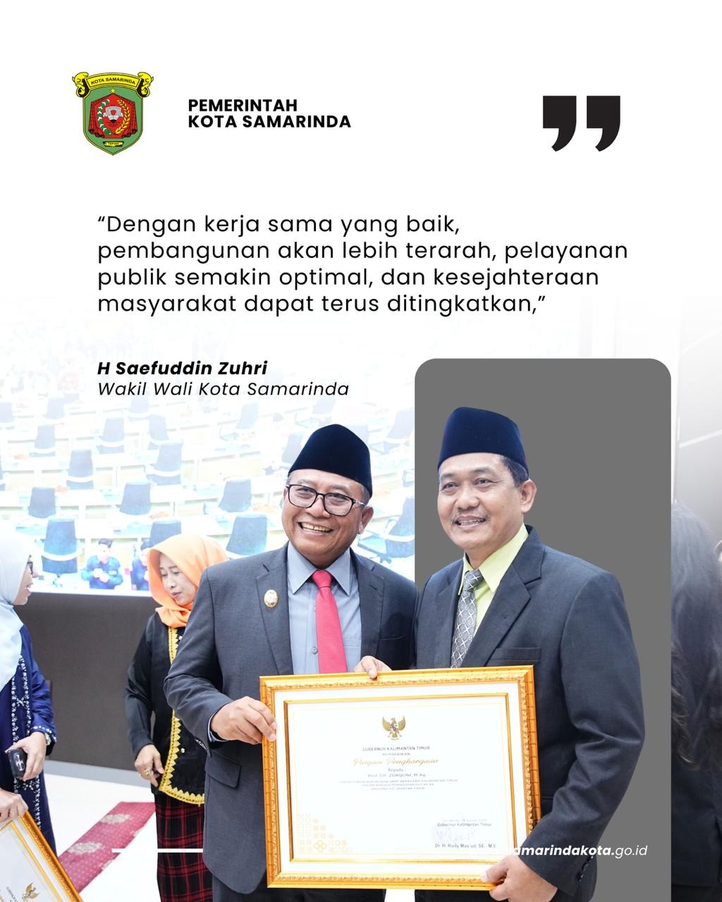 Hadiri Rapat Paripurna HUT Pemprov Kaltim, Ini Harapan Wakil Wali Kota Samarinda