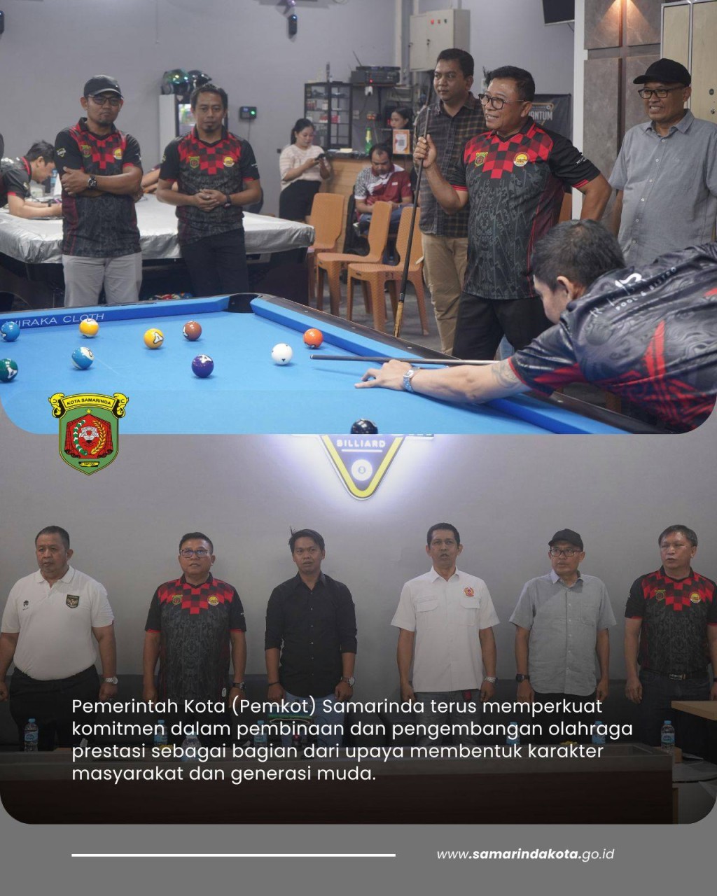 Meriahkan HUT ke-358, Turnamen Biliar Piala Wali Kota Samarinda Resmi Bergulir