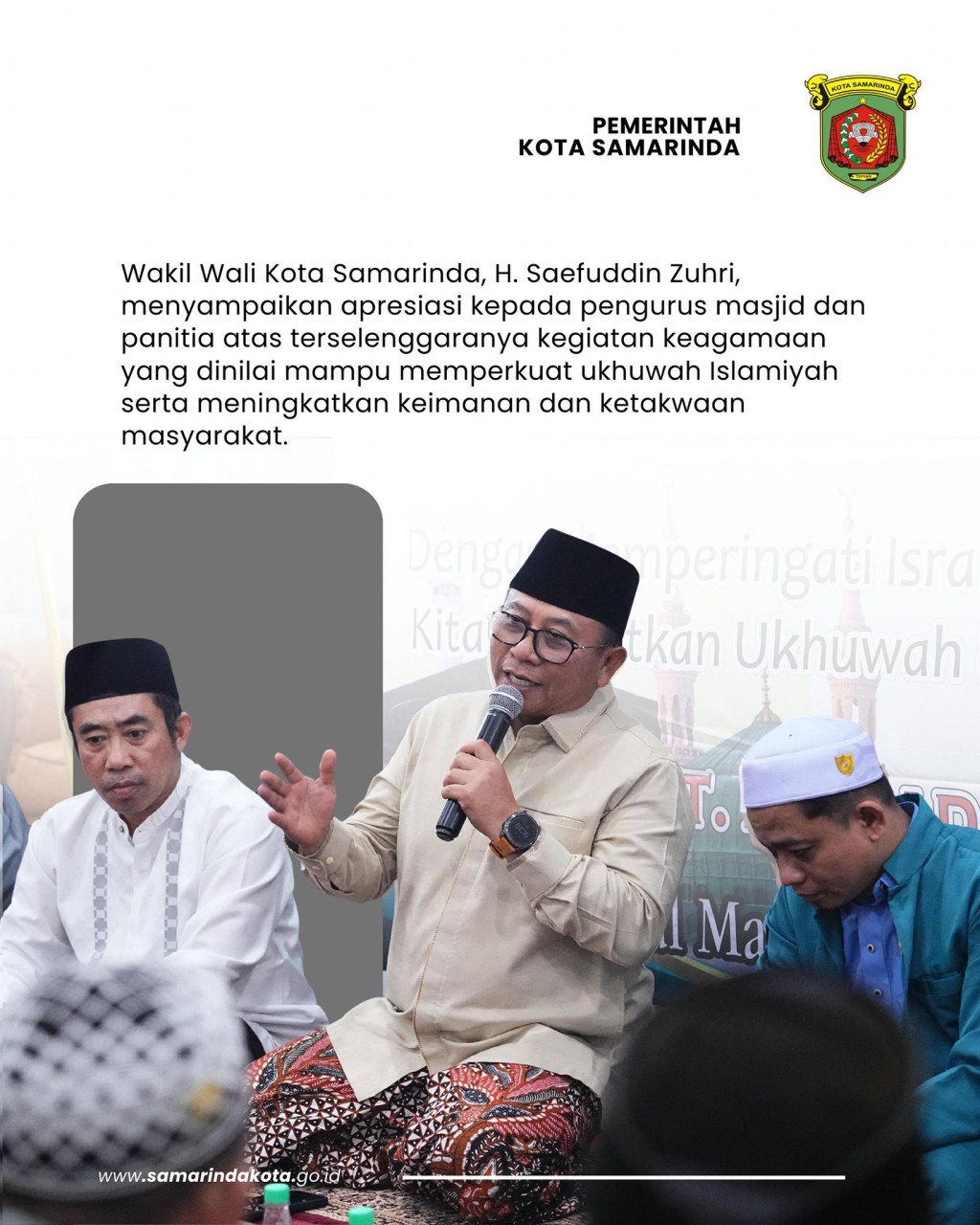 Saefuddin Zuhri Hadiri Peringatan Isra Mi’raj di Masjid Baitul Maghfiroh Lok Bahu