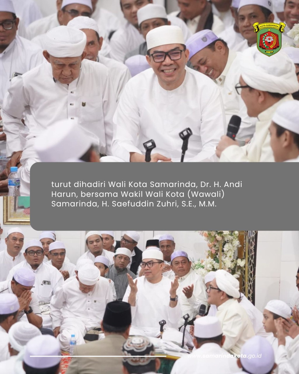 Wali Kota dan Wawali Samarinda Hadiri Peringatan Isra Mi’raj Bersama Ribuan Jemaah