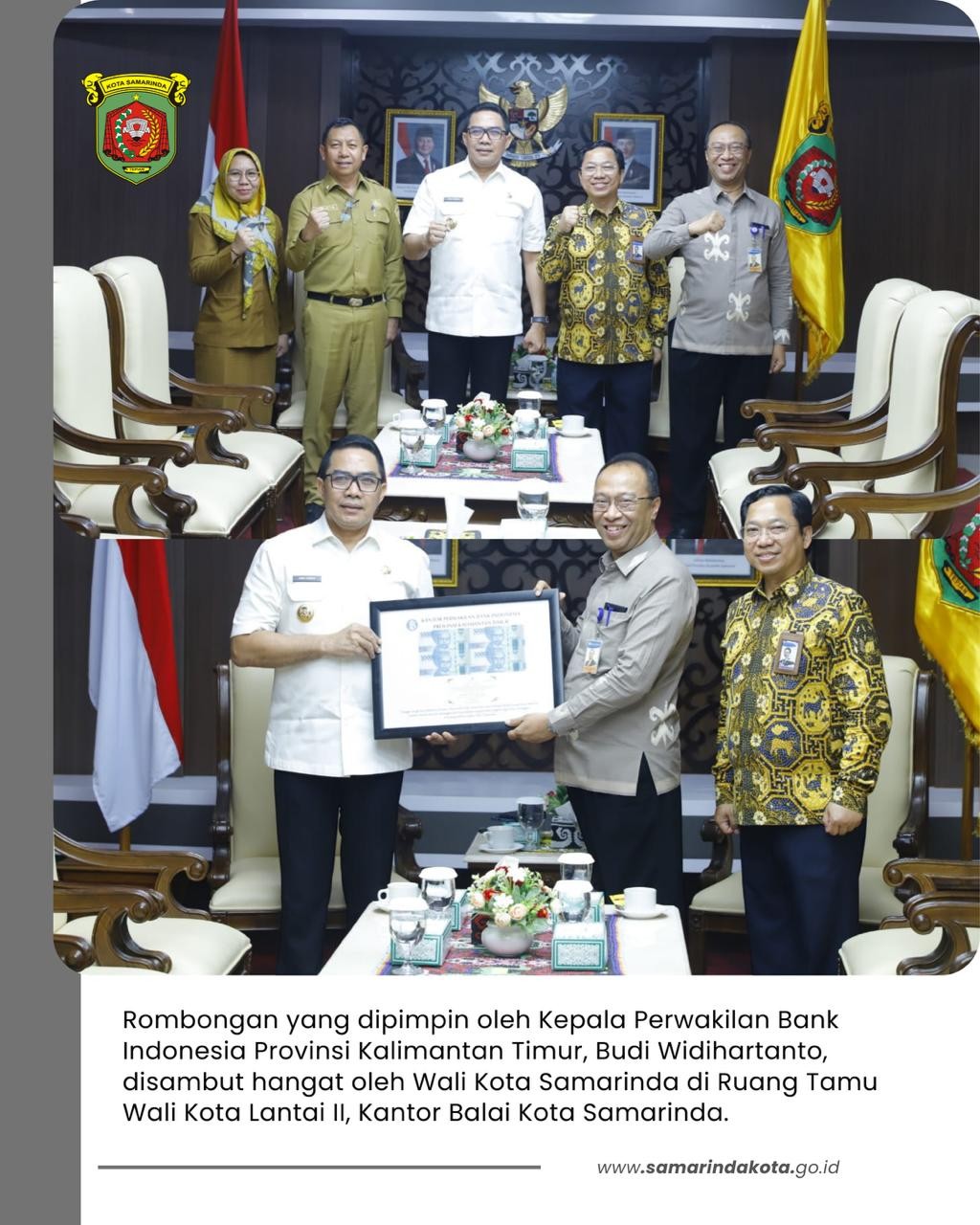 Perwakilan Bank Indonesia Kaltim Bersilaturahmi dengan Wali Kota Samarinda, Perkuat Sinergi Ekonomi Daerah