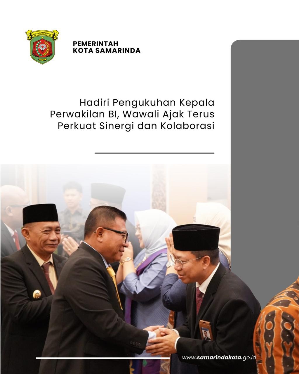 Hadiri Pengukuhan Kepala Perwakilan BI, Wawali Ajak Terus Perkuat Sinergi dan Kolaborasi