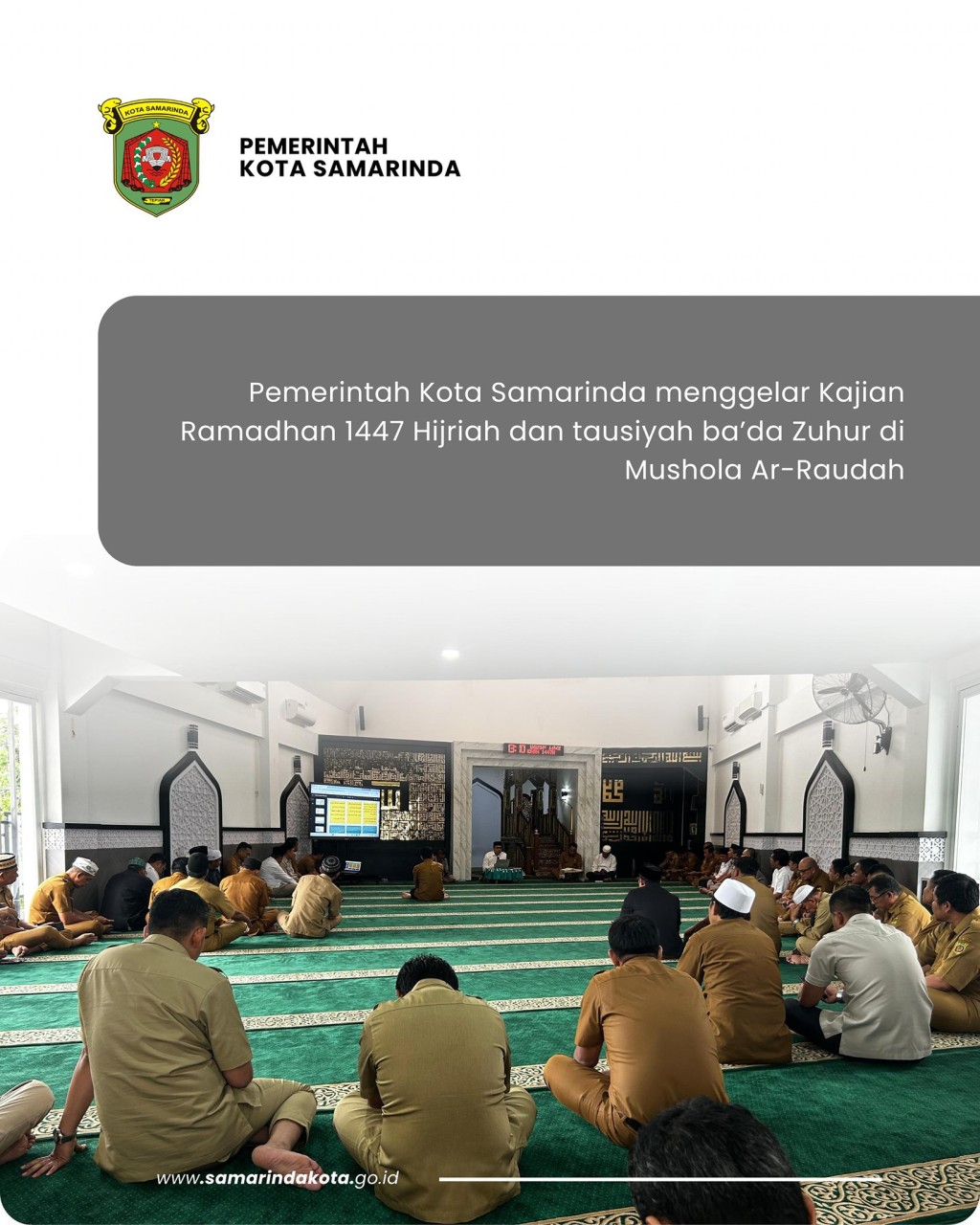 Lewat Kajian Ramadhan, Wali Kota Samarinda Tekankan Etos Kerja Berbasis Ketakwaan