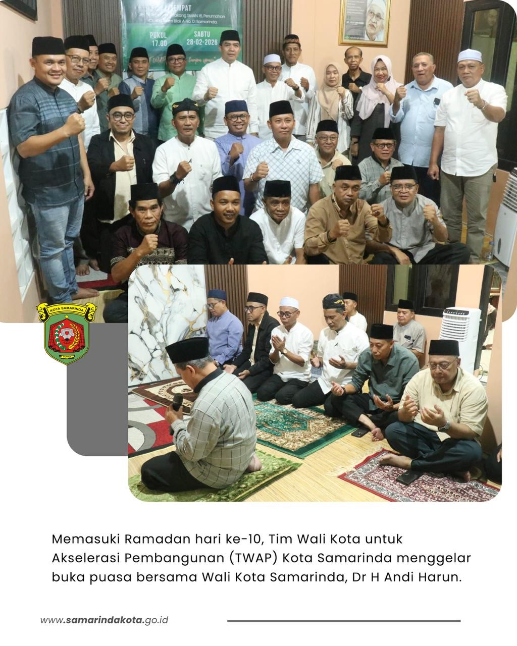 Buka Puasa Bersama TWAP, Wali Kota Tekankan Pembangunan Harus Berdampak Nyata