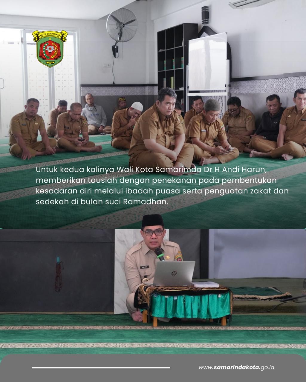 Puasa Bentuk Kesadaran Diri, Wali Kota Samarinda Ajak ASN Perkuat Zakat dan Sedekah