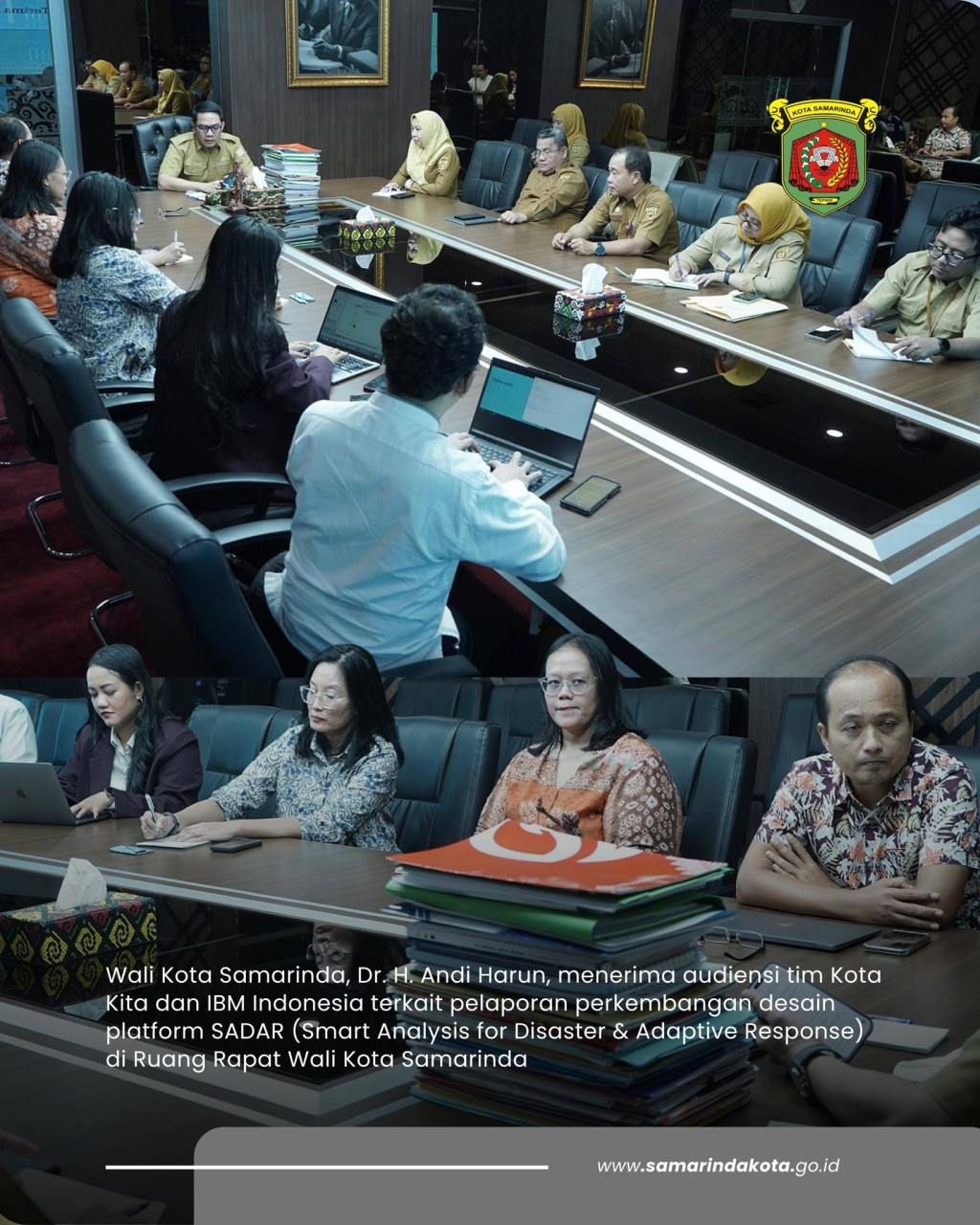 Wali Kota Samarinda Dorong Integrasi Platform SADAR untuk Perkuat Mitigasi Bencana Berbasis Data