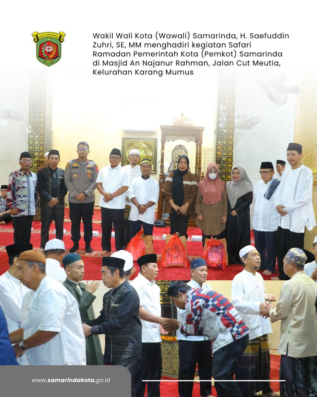 Safari Ramadan di Karang Mumus, Wawali Ajak Warga Bangun Samarinda Bersama