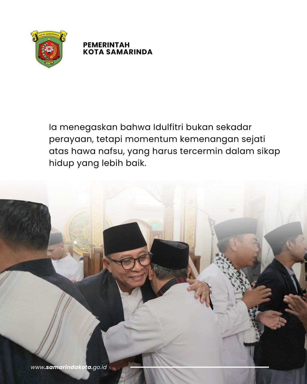 Shalat Idulfitri di Masjid Agung Pelita, Wawali Ajak Warga Perkuat Toleransi dan Syukur