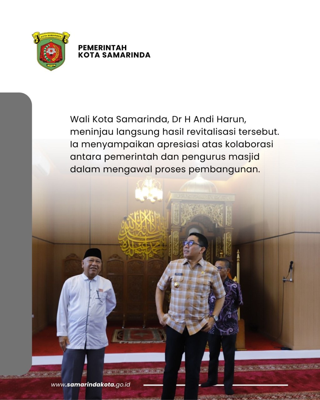 Revitalisasi Masjid Ash-Shabirin Tuntas, Wali Kota: Ikon Baru dan Ruang Ibadah yang Lebih Nyaman